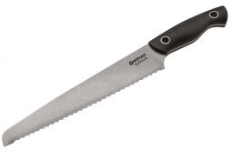 Boker Tree Brand Saga Kitchen Bread Knife Black G-10 Full Tang Stonewash 130281