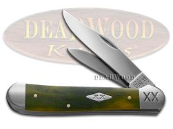 Case xx Copperhead Smooth Olive Green Bone 1/500 Stainless Pocket Knife