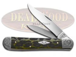 Case xx Copperhead Olive Green Bone Scrolled Python 1/200 Stainless Pocket Knife