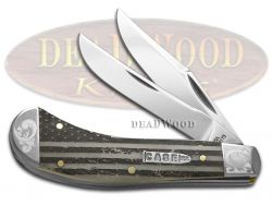 Case xx Saddlehorn Knife U.S. Flag Natural Bone Scrolled 1/200 Pocket Knives