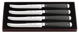 Case xx 4-Piece Steak Knife Set Knife Ebony Wood Miracl-edge Stainless 11000