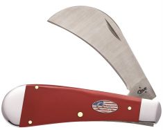 Case xx Hawkbill Pruner Knife Red Delrin American Workman Stainless Pocket 13456