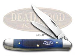 Case xx Ford Medium Jack Knife Blue Bone Handle Stainless Pocket Knives 14303