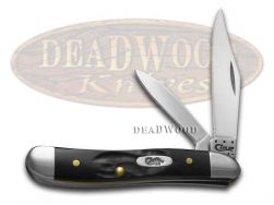 Case xx Peanut Knife Rough Black Delrin Series Stainless Pocket Knives 18225
