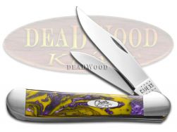 Case xx Copperhead Smooth Yellow & Purple Corelon 20148YP Stainless Pocket Knife