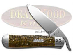 Case xx Russlock Knife Stone Wall Antique Bone 1/500 Stainless Pocket Knives