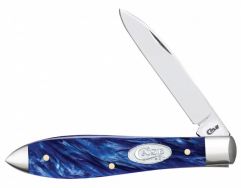 Case xx Tear Drop Gent Knife Blue Pearl Kirinite Stainless Pocket Knives 23436