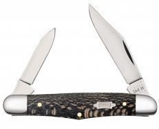 Case xx Half Whittler Knife Black Sycamore Wood Stainless 25571 Pocket Knives