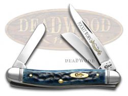Case xx Medium Stockman Knife Denim Blue Bone Pocket Worn 20th Anniversary 26295