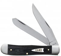 Case xx Trapper Knife Smooth Black Micarta Satin Stainless 27730 Pocket Knives