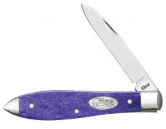 Case xx Tear Drop Gent Knife Smooth Ultra Violet Bone Stainless 27765 Pocket