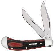 Case xx Saddlehorn Knife Red and Black Micarta Stainless 27856 Pocket Knives