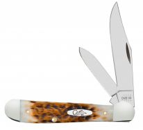 Case xx Copperhead Knife Jigged Amber Bone CV Steel 30091 Pocket Knives