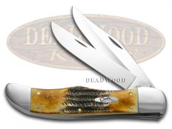 Case xx Folding Hunter Knife Genuine 6.5 Bone Stag Stainless Pocket Knives 03574