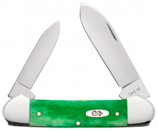 Case xx Brilliant Green Bone Canoe Stainless 52826 Pocket Knife Knives
