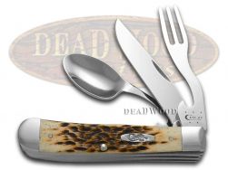 Case xx Hobo Knife Jigged Amber Bone Handle Stainless Pocket Knives 00052