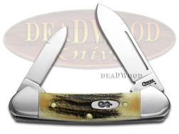 Case xx Baby Butterbean Knife Genuine Deer Stag Stainless Pocket Knives 05537