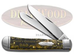 Case xx Trapper Knife World's Greatest Dad Antique Bone 1/500 Pocket Knives