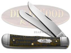 Case xx Trapper Knife World's Greatest Grandson Antique Bone 1/500 Pocket Knives
