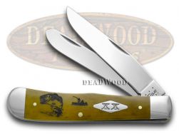 Case xx Trapper Knife Bass Fever Antique Bone 1/500 Stainless Pocket Knives
