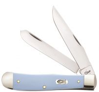 Case xx Knives Trapper Ice Blue Delrin Icthus Stainless Pocket Knife 63540