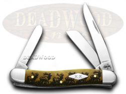 Case xx Medium Stockman Knife Walking Elk Antique Bone 1/500 Stainless Pocket