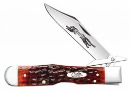 Case xx Cheetah Knife Jigged Chestnut Bone Handle CV Pocket Knives 07019