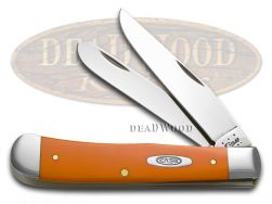 Case xx Knives Trapper Smooth Orange Delrin Stainless Pocket Knife 80500