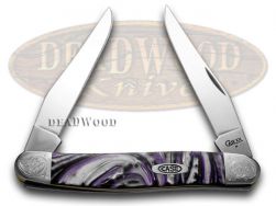 Case xx Muskrat Knife Engraved Bolster Purple Passion Corelon Stainless 9200PP/E