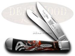 Case xx Trapper Knife Man In Black Genuine Corelon 1/500 Stainless Pocket 9254MB