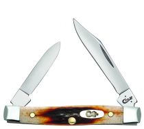 Case xx Pen Knife Genuine Red Stag Handle Stainless Pocket Knives 09581