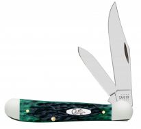 Case xx Copperhead Knife Pocket Worn Jigged Bermuda Green Bone Stainless 09788