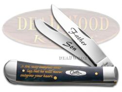 Case xx Father Son Trapper Knife Mediterranean Blue Bone Stainless Pocket