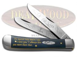 Case xx Knives Mother and Son Trapper Blue Bone Stainless CAT-MS/BB Pocket Knife