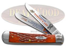 Case xx General Robert E Lee Trapper Knife Red Bone 1/2500 Stainless CAT-REL/RPB