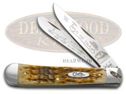 Case xx Knives Trapper Trail of Tears Jigged Amber Bone 1/3000 Stainless CAT-TT