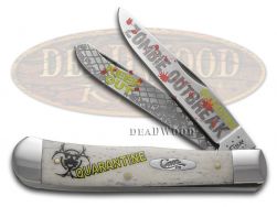Case xx Trapper Knife Zombie Outbreak Natural Bone 1/3000 Stainless Pocket