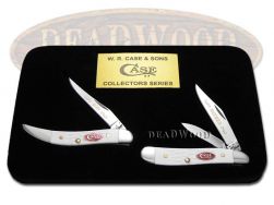 Case xx  Father and Son Peanut & Toothpick Knife Set White Delrin 1/600