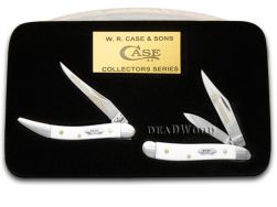 Case xx Grandfather Granddaughter Peanut & Toothpick Knives White Delrin 1/600