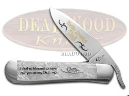 Case xx World's Greatest Dad Russlock Knife White Pearl Corelon Stainless