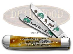 Case xx Trapper Knife Buck Fever 6.5 Bone Stag 1/600 Stainless Pocket Knives
