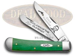 Case xx Trapper Knife Cole Younger Green Bone 1/500 Outlaws of the Old West