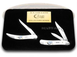 Case xx Peanut Toothpick Knife Set Friends of Coal White Delrin 1/500 Stainless