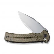 CIVIVI Cogent Button Lock C20038D-5 Knife 14C28N Stainless Steel & Green Micarta