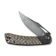 CIVIVI Dogma Liner Lock C2005DS-1 Knife Damascus Steel & Rubbed Brass