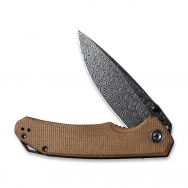 CIVIVI Brazen Liner Lock C2102DS-1 Knife Damascus Steel & Brown Micarta