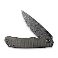 CIVIVI Brazen Liner Lock C2102DS-3 Knife Damascus Steel & Dark Green Micarta