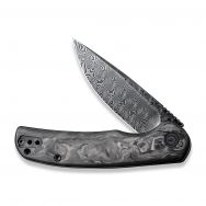 CIVIVI NOx Frame Lock C2110DS-1 Knife Damascus Steel & Black Marble Carbon Fiber