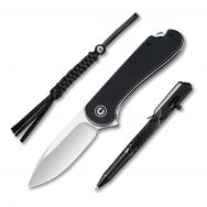 CIVIVI Elementum Liner Lock Knife Gift Set CA-10A D2 Stainless Steel & Black G10