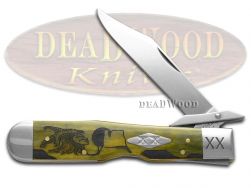Case xx Yellowhorse Cheetah Knife Early Morning Singer Olive Green Bone 1/500